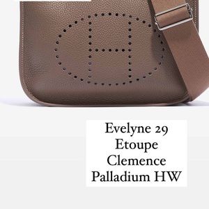 Evelyne poche 29 clemence taurillon bag 18 etoupe